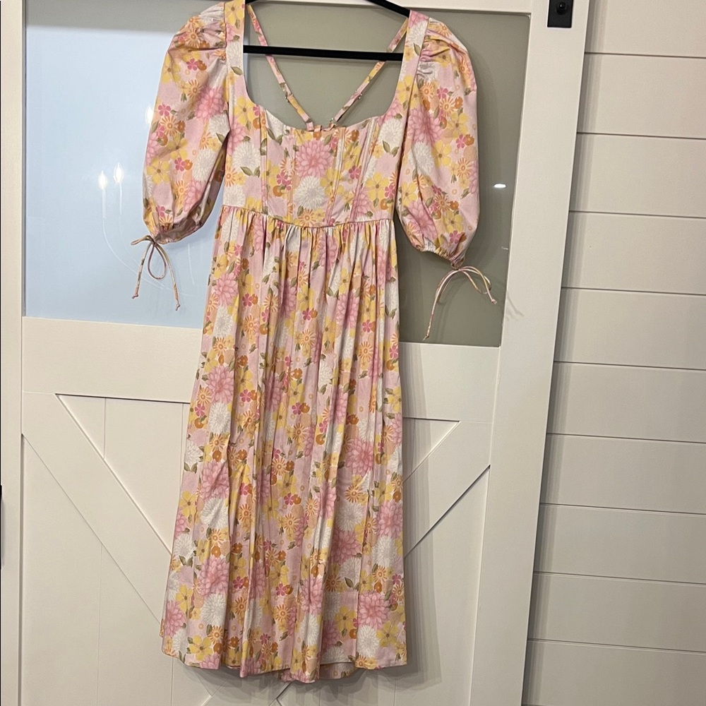 For Love and Lemons floral strappy dress